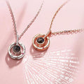 I Love You in 100 Languages Projection Pendant Necklace