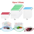 12 pcs Reusable Produce Bags