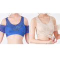 Front Cross Side Buckle Wireless Lace Bra