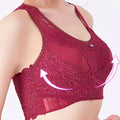 Front Cross Side Buckle Wireless Lace Bra