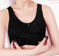 Front Cross Side Buckle Wireless Lace Bra
