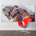 Multi-Color Race Horses HD Canvas