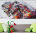 Multi-Color Race Horses HD Canvas